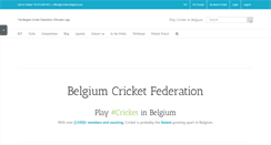 Desktop Screenshot of cricket-belgium.com