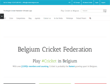 Tablet Screenshot of cricket-belgium.com